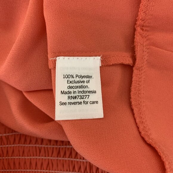 Nine West Womens Blouse XXL NEW Coral Top Twist Front Blouson Work Office Spring - Picture 11 of 16